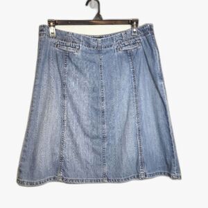 Eddie Bauer Vintage Denim Jean Skirt 16